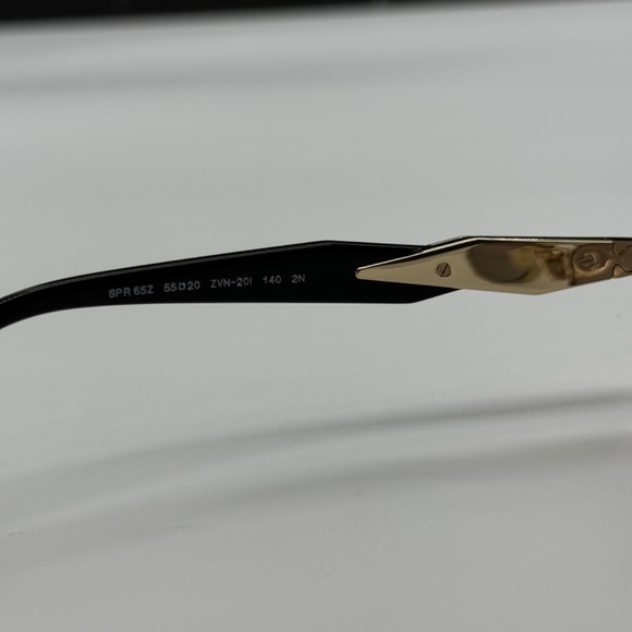 NEW SPR 65Z ZVN20I PRADA GOLD GREY PR65ZS ZVN20I OVAL UNISEX SUNGLASSES - Picture 8 of 10